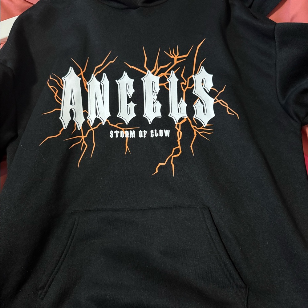 Black Hoodie with Graphic Print